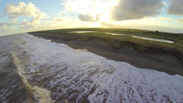 The Holderness coast in east Yorkshire