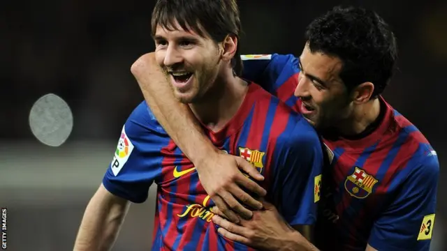 Lionel Messi and Sergio Busquets