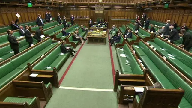 House of Commons during Theresa May's statement