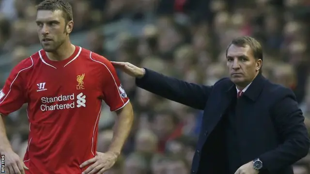 Rickie Lambert (left) with Brendan Rodgers