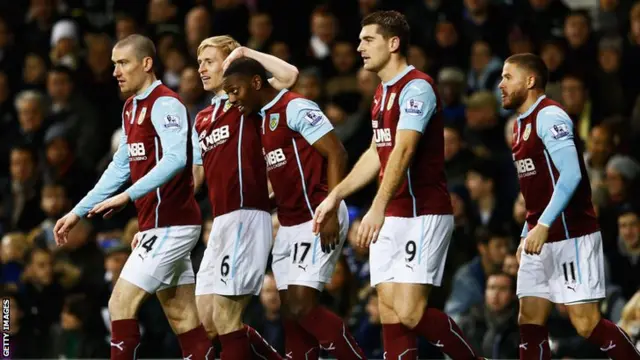 Marvin Sordell celebrates for Burnley