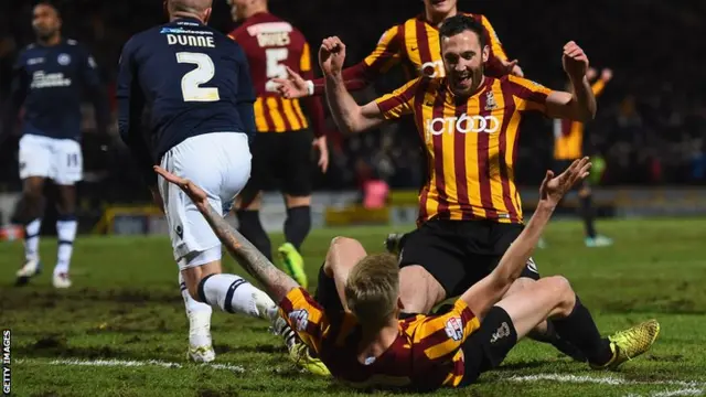 Jon Stead celebrates for Bradford