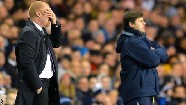 Burnley boss Sean Dyche and Spurs manager Mauricio Pochettino