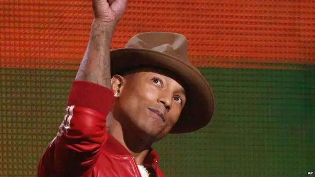 Pharrell Williams at the 2014 Grammy Williams