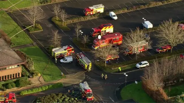 Fire appliances at Crowmarsh Gifford fire