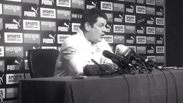 John Carver at his press conference