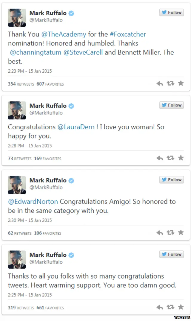 Mark Ruffalo tweets