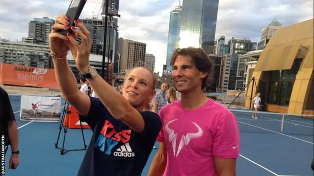 Caroline Wozniacki and Rafael Nadal