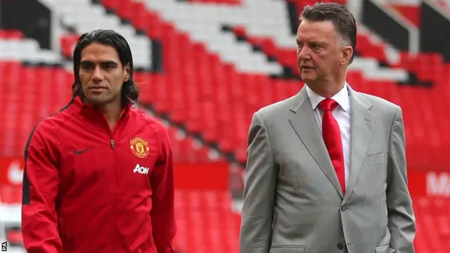 Radamel Falcao and Louis van Gaal