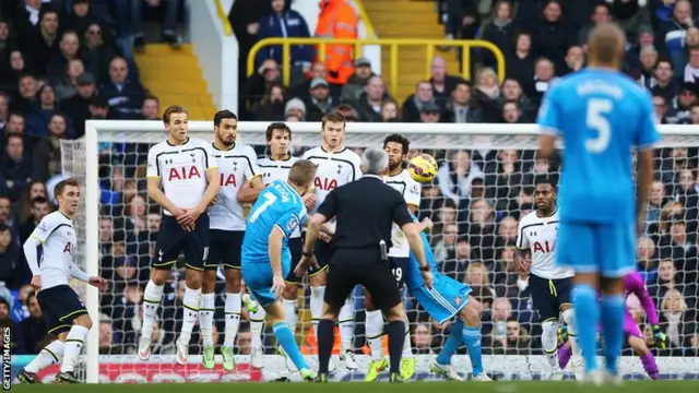 Seb Larsson curling a freekick