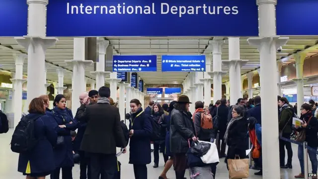 Passengers at St Pancras