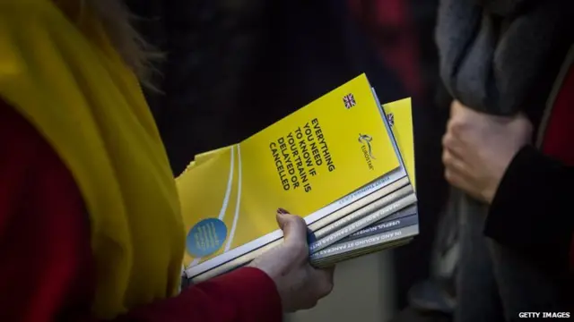 Officials give out leaflets