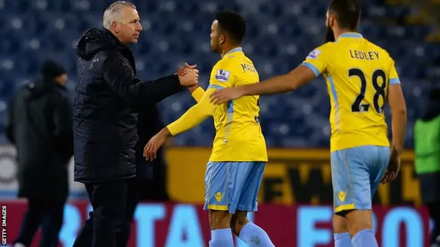 Alan Pardew congratulates his players