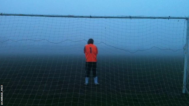 Sunday League football in fog