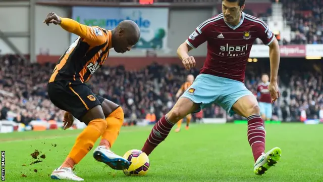 Hull's Sone Aluko beats James Tomkins