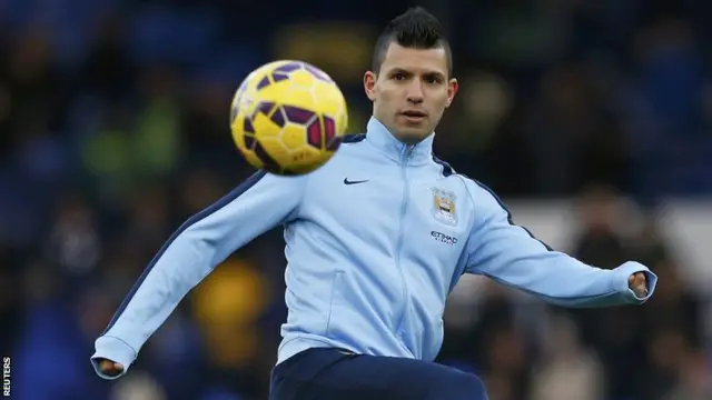 Man City striker Sergio Aguero