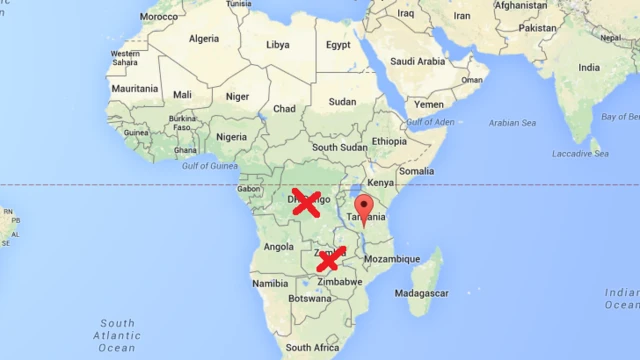 Google map of Africa