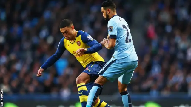 Alex Oxlade-Chamberlain and Gael Clichy