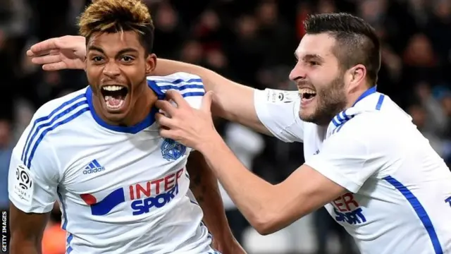 Marseille players celebrate