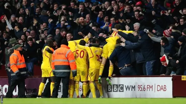 Liverpool's Rickie Lambert celebrates