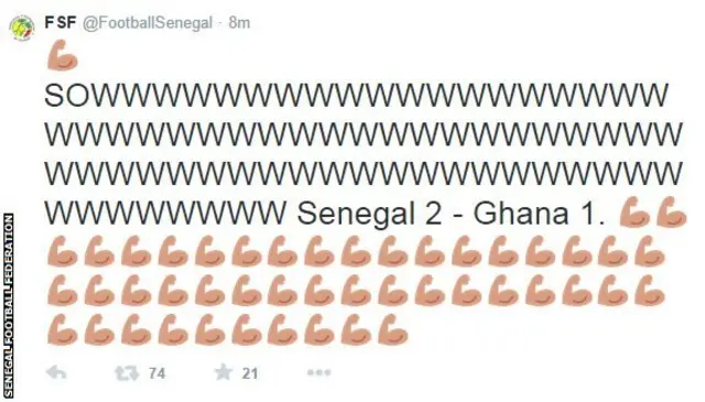 Senegal football tweet