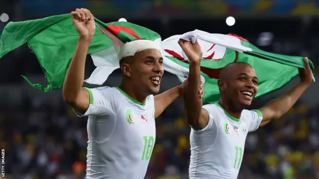 Algeria celebrate