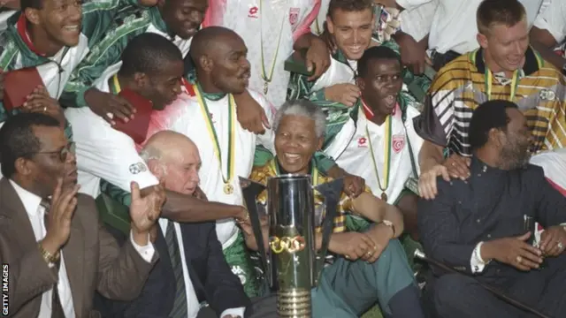 Nelson Mandela and Bafana Bafana