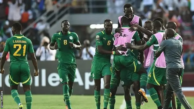 Senegal celebrate