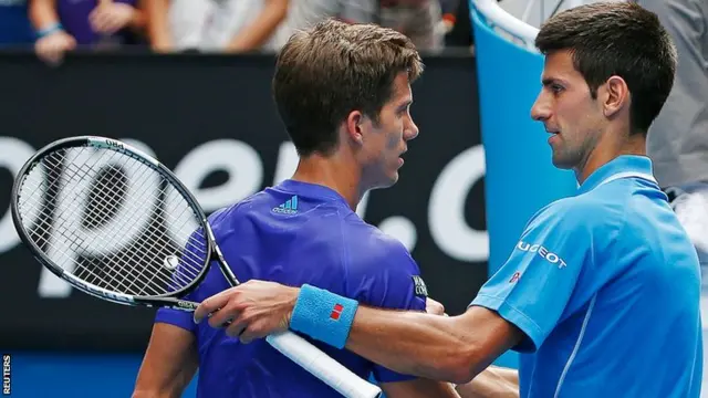 Novak Djokovic and Aljaz Bedene