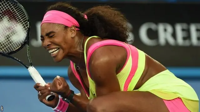 Serena Williams celebrates