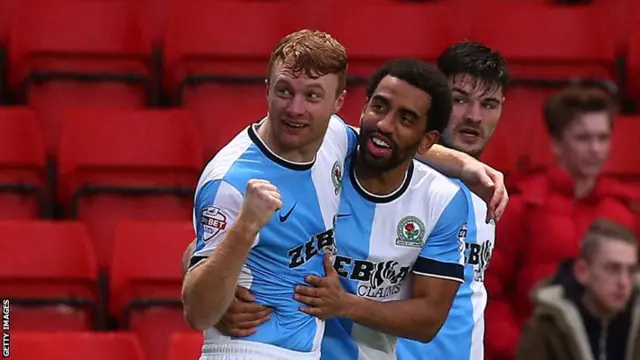 Chris Taylor (L) scored both of Blackburn's goal in the 2-1 win at Charlton in round three