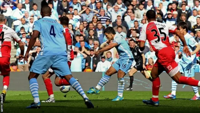 Serio Aguero's title-winning goal for Manchester City