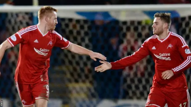 Adam Rooney celebrates with David Goodwillie