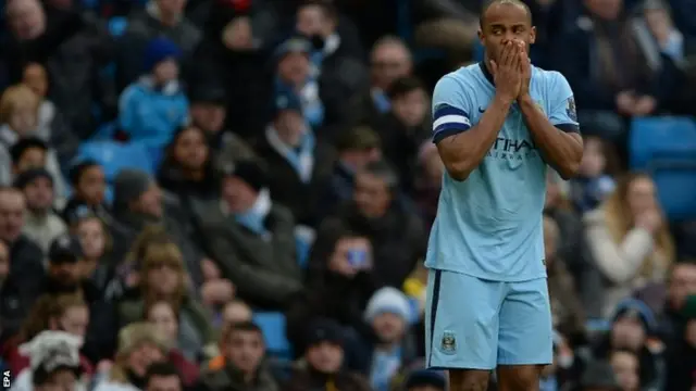 Vincent Kompany looks dejected