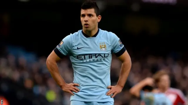 Sergio Aguero looks dejected