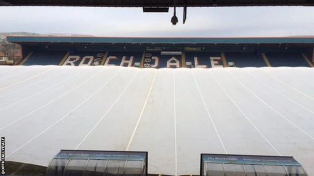 Rochdale pitch under cover