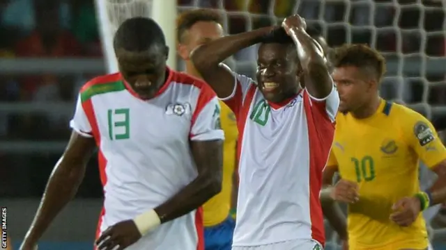 Burkina Faso react to a missed chance