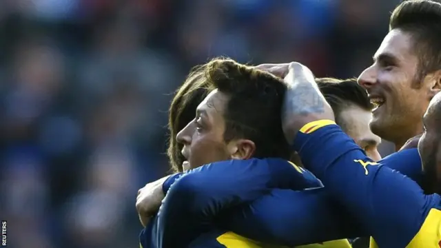 Ozil celebrates