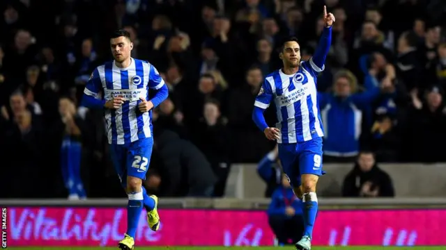 Sam Baldock celebrates