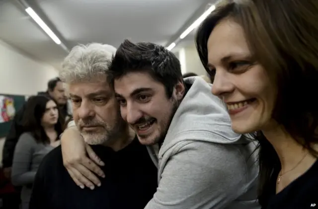 Syriza supporters in Thessaloniki, 25 January