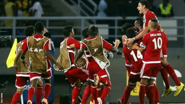 Equatorial Guinea celebrate