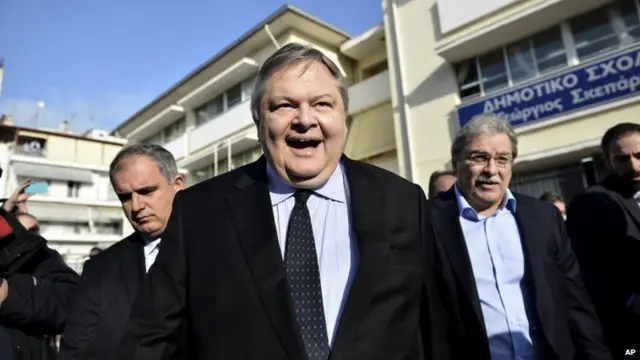 Evangelos Venizelos voting in Thessaloniki, 25 January