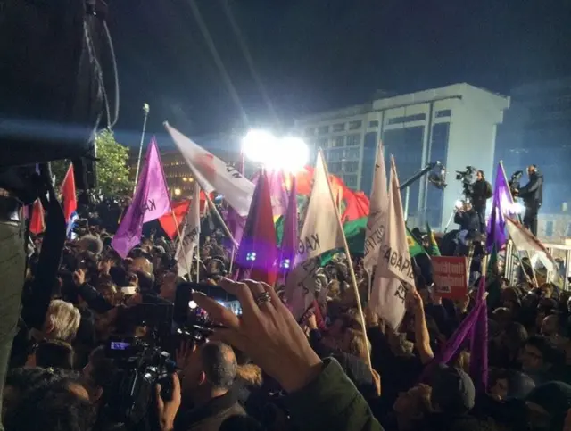 Crowd for Tsipras speech in Athens, 25 January