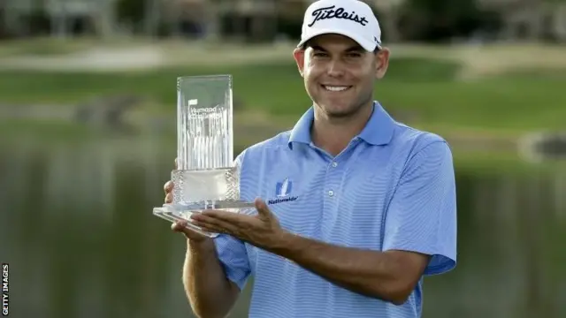 Bill Haas with the Humana Challenge trophy