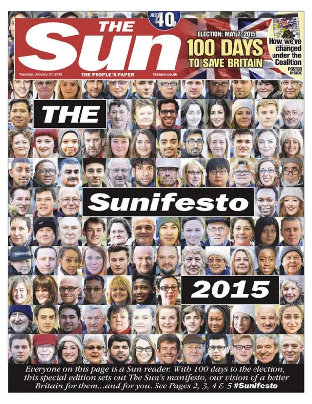 Sun front page