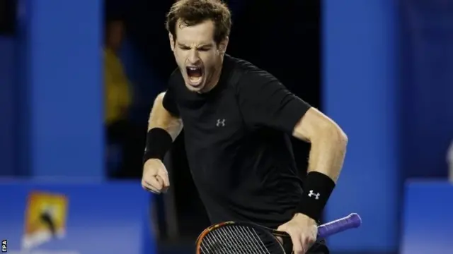 Andy Murray during his victory over Nick Kyrgios