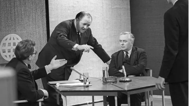 Harold Wilson, Robin Day and Richard Dimbleby