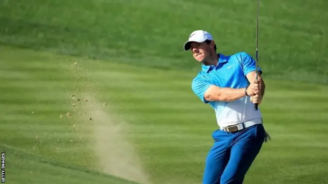 Rory McIlroy in practice for the Dubai Desert Classic