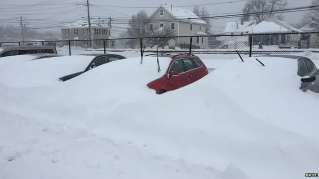 Cars in snow