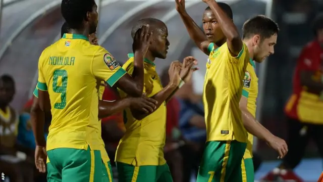 South Africa celebrate goal